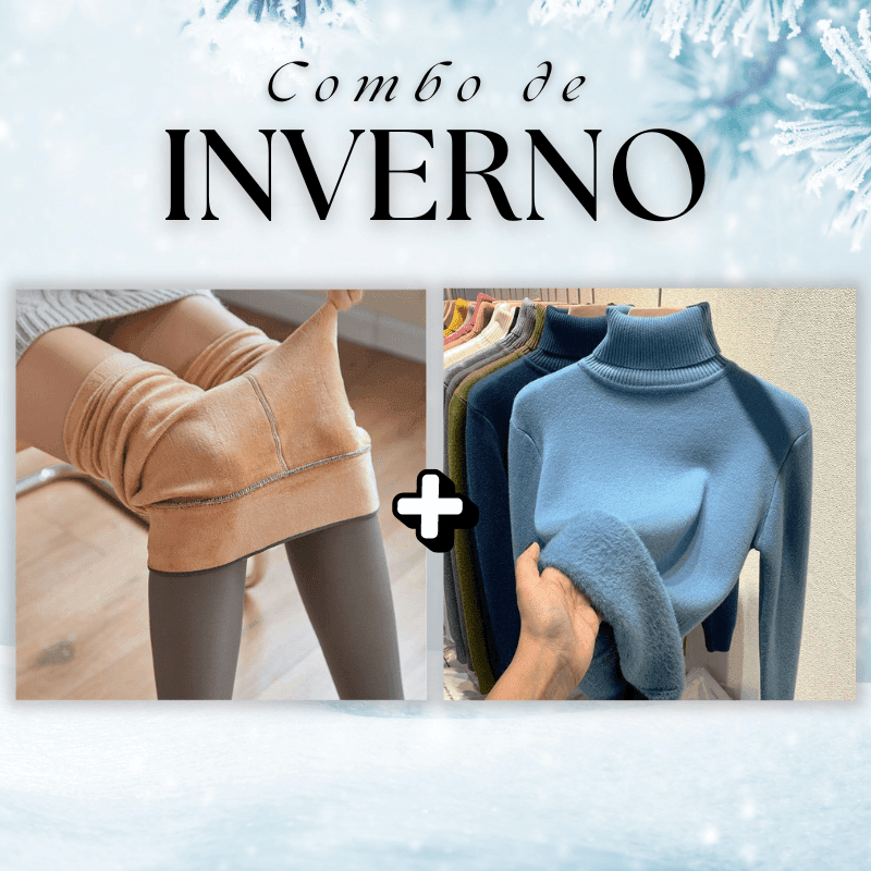 Suéter Gola Alta + Meia Calça Peluciados - PROMOÇÃO DE INVERNO - Ride Up