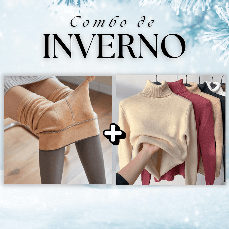 Suéter Gola Alta + Meia Calça Peluciados - PROMOÇÃO DE INVERNO - Ride Up