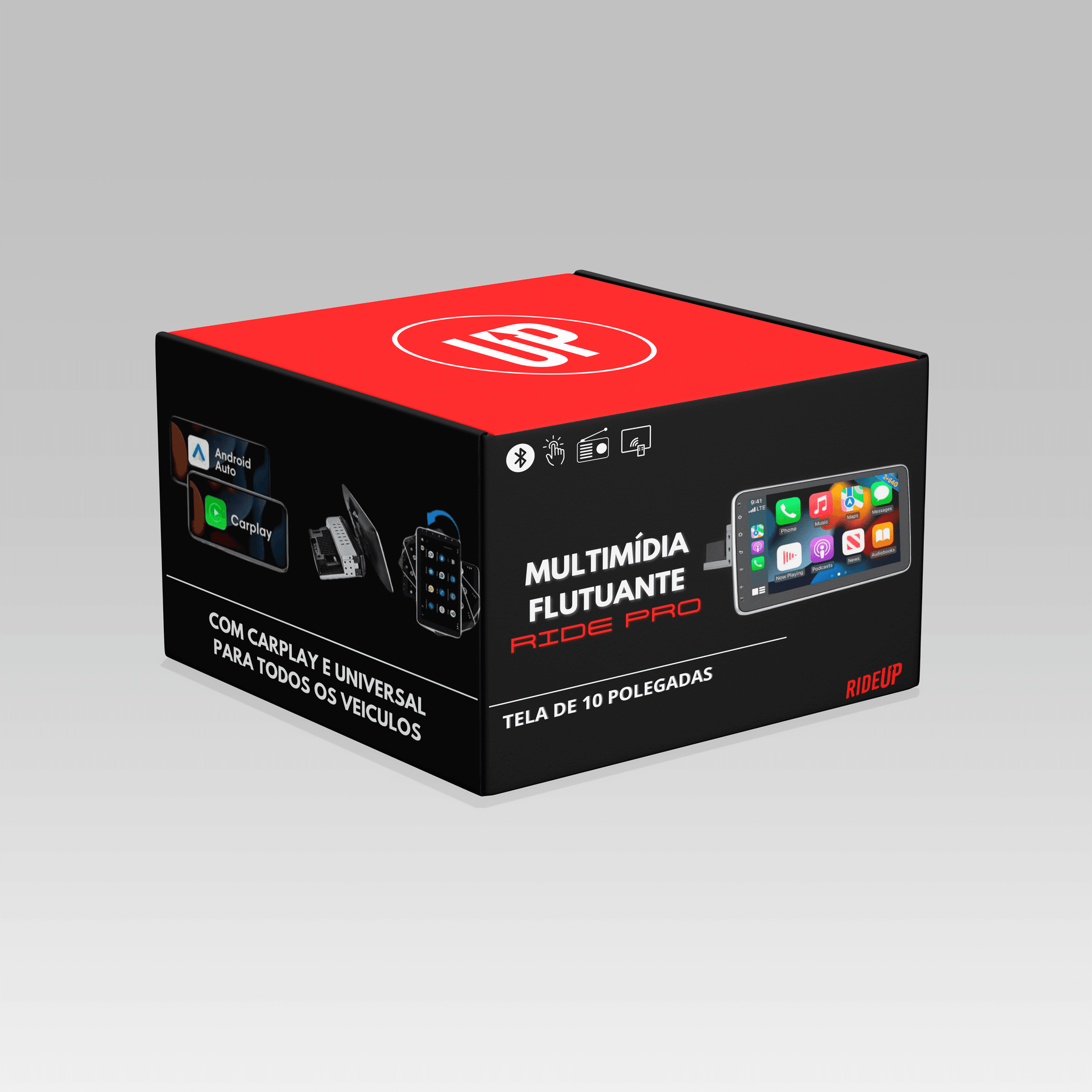 Multimídia Flutuante com CarPlay RidePro + Brinde Limitado - Ride Up