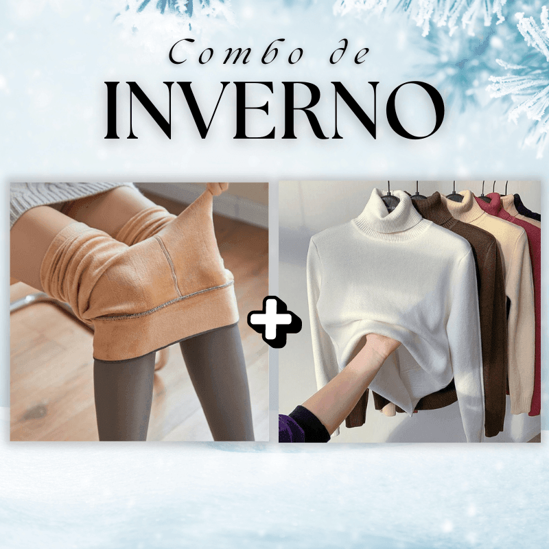 Suéter Gola Alta + Meia Calça Peluciados - PROMOÇÃO DE INVERNO - Ride Up