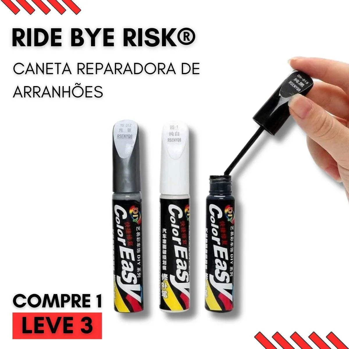 Caneta Bye Risk® - Reparadora de Arranhões (COMPRE 1 E LEVE 3) - Ride Up