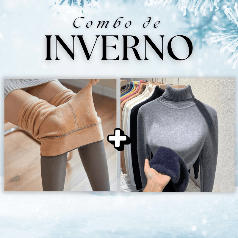Suéter Gola Alta + Meia Calça Peluciados - PROMOÇÃO DE INVERNO - Ride Up
