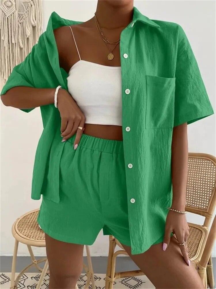 Conjunto Feminino Camisa e Shorts Aline - Ride Up
