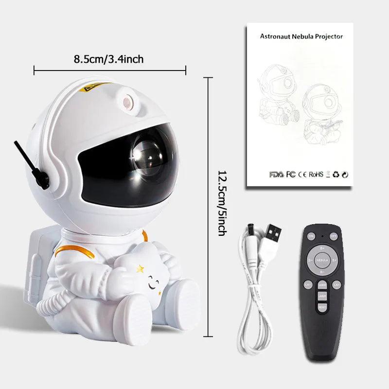 Luminária Astronauta Galaxy - Projetor de Céu Estrelado - Ride Up