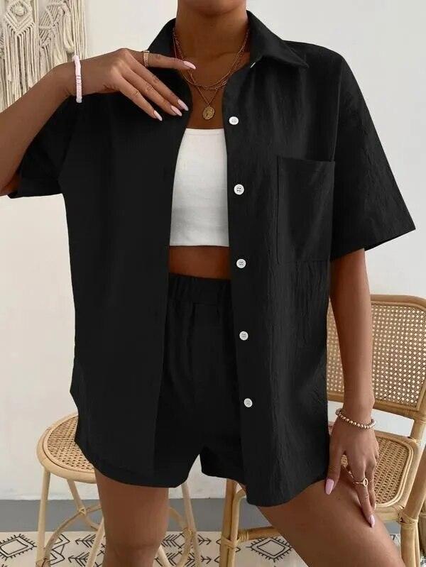 Conjunto Feminino Camisa e Shorts Aline - Ride Up