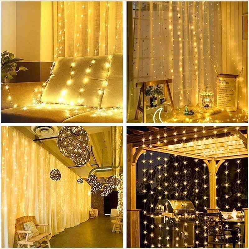 Cortina de Led com 300 Luzes Para o Natal - PROMOÇÃO DE LANÇAMENTO - Ride Up