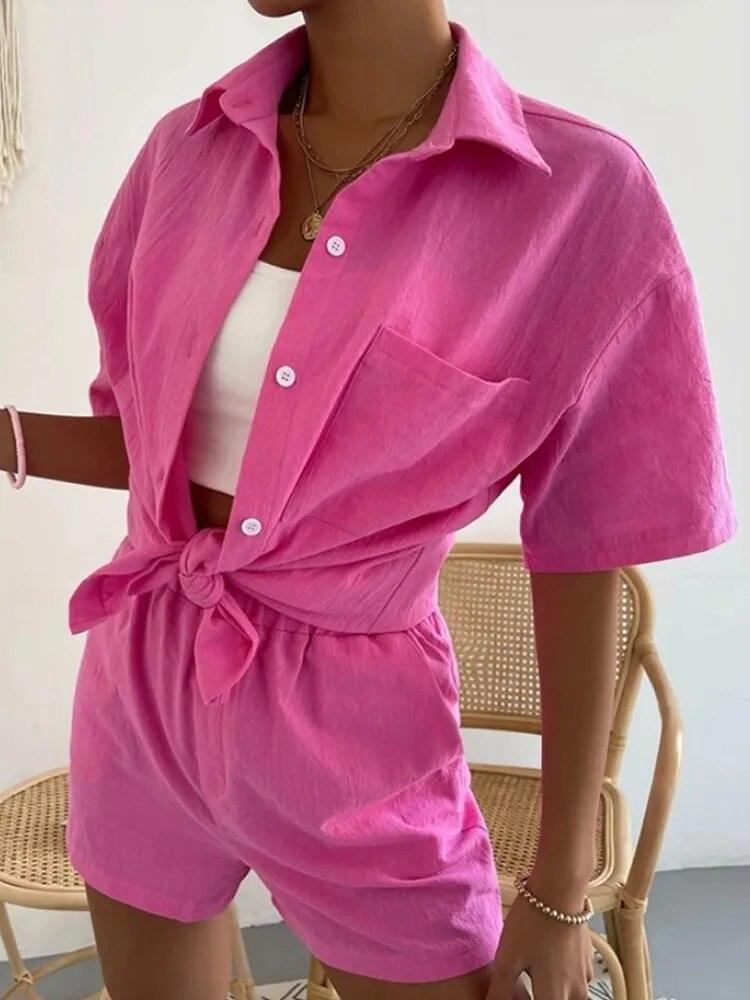 Conjunto Feminino Camisa e Shorts Aline - Ride Up