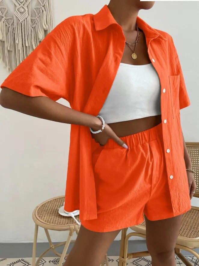 Conjunto Feminino Camisa e Shorts Aline - Ride Up