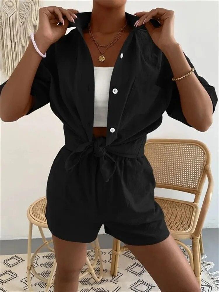 Conjunto Feminino Camisa e Shorts Aline - Ride Up