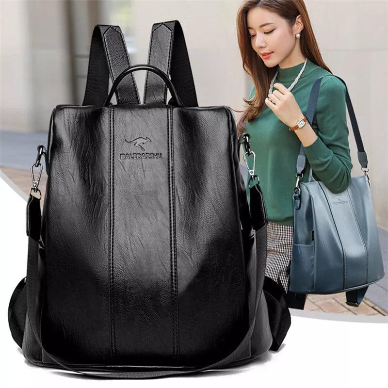 Mochila Feminina Vintage de Couro - Ride Up