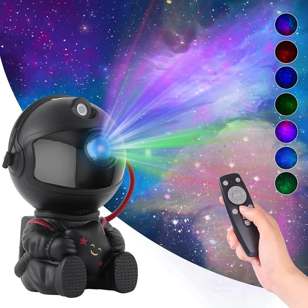 Luminária Astronauta Galaxy - Projetor de Céu Estrelado - Ride Up