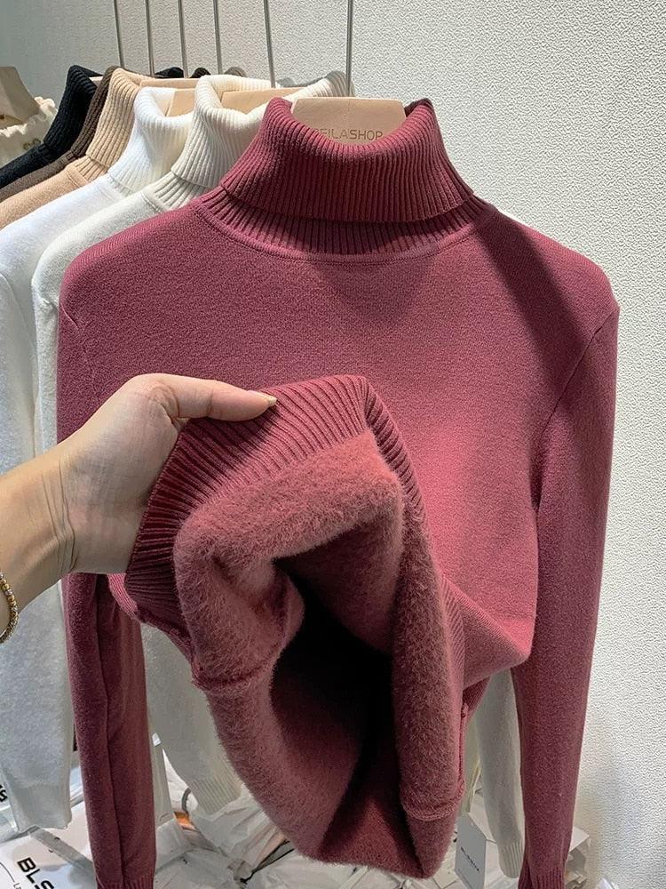 Suéter de Pelúcia Feminino Gola Alta® Conforto e Estilo - Ride Up