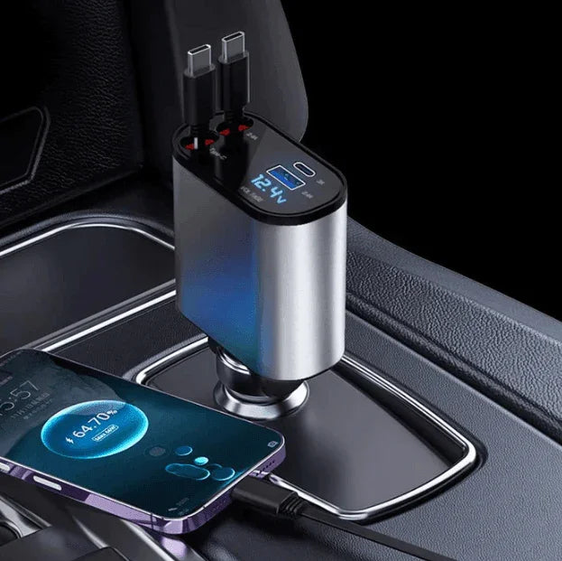 Carregador Automotivo Ultra Rápido Up | 4 EM 1 + BRINDE EXCLUSIVO - Ride Up