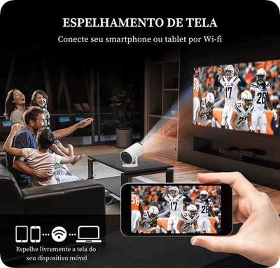 Projetor Portátil 4K Wifi - Ride Up