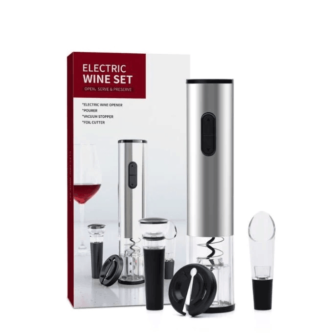 Kit Abridor de Vinho Elétrico Profissional com 5 BRINDES - Ride Up