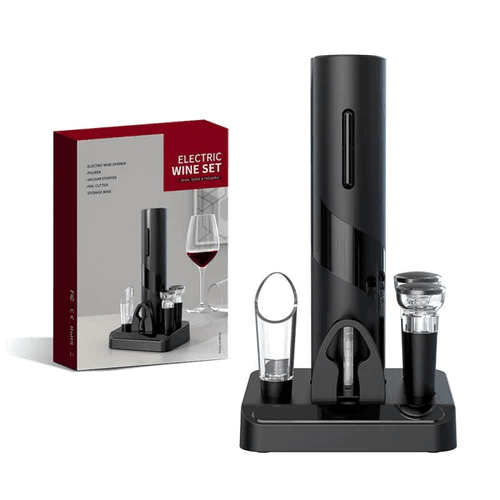 Kit Abridor de Vinho Elétrico Profissional com 5 BRINDES - Ride Up