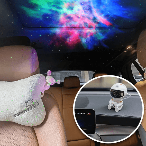 Luminária Astronauta Galaxy - Projetor de Céu Estrelado - Ride Up