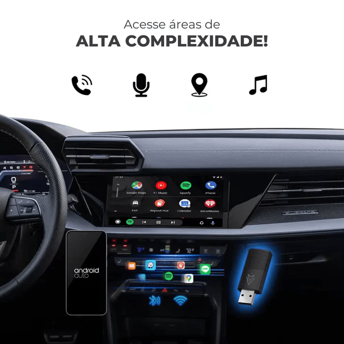 Adaptador Carplay/Android Sem Fio 2 em 1 - DriveUp® - Ride Up