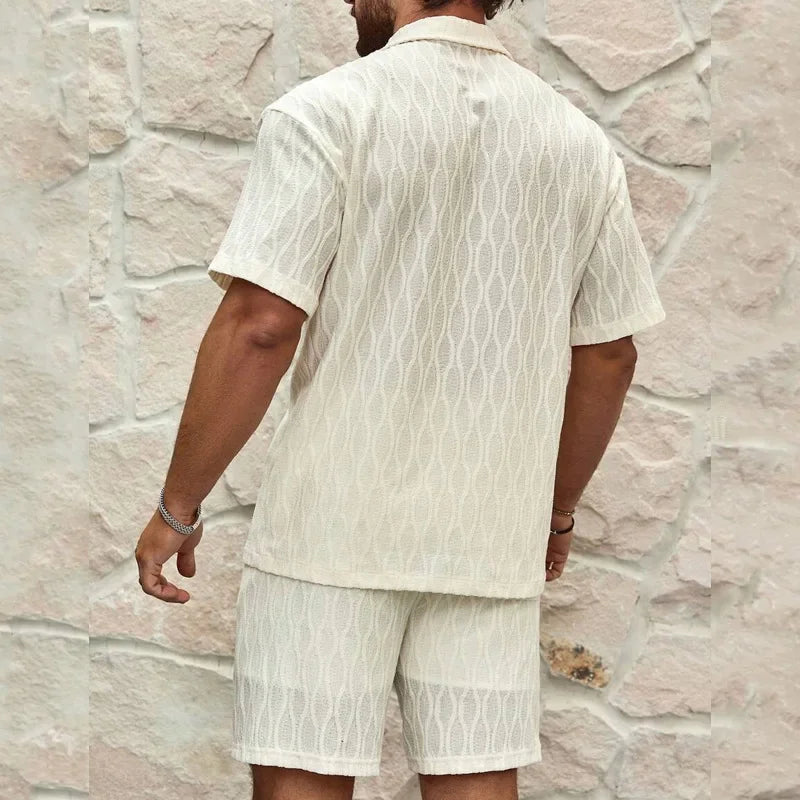 Conjunto de Verão Masculino de Linho