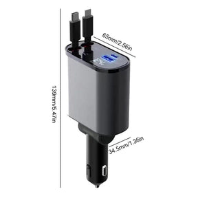 Carregador Automotivo Ultra Rápido Up | 4 EM 1 + BRINDE EXCLUSIVO - Ride Up 