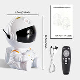 Luminária Astronauta Galaxy - Projetor de Céu Estrelado - Ride Up 