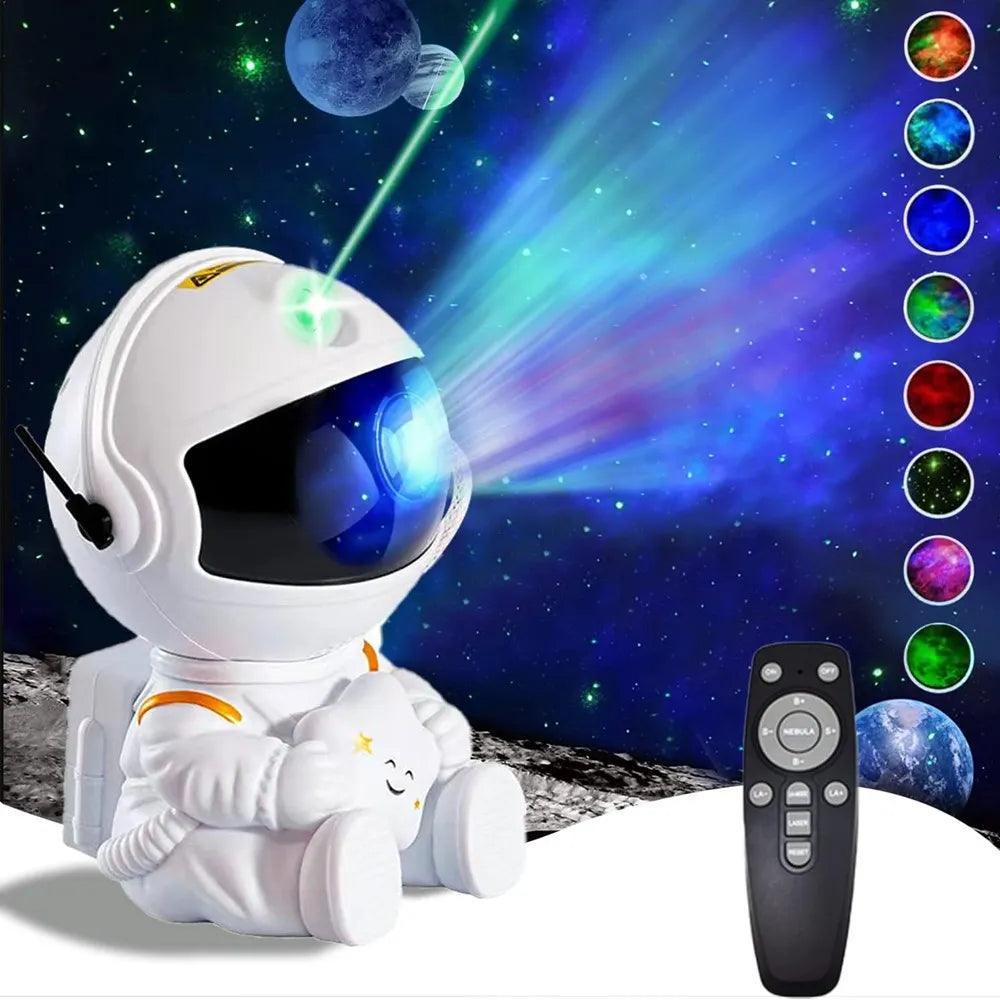 Luminária Astronauta Galaxy - Projetor de Céu Estrelado - Ride Up 