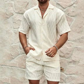 Conjunto de Verão Masculino de Linho