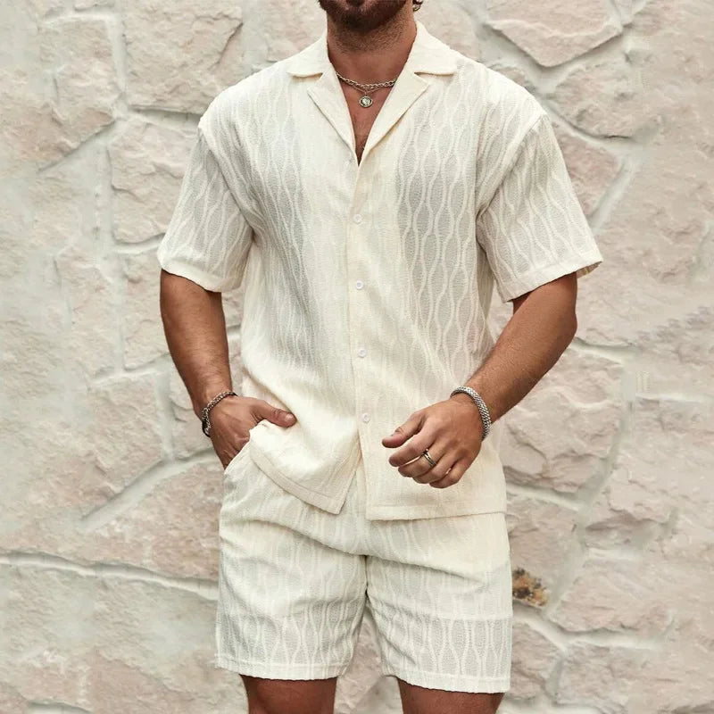 Conjunto de Verão Masculino de Linho