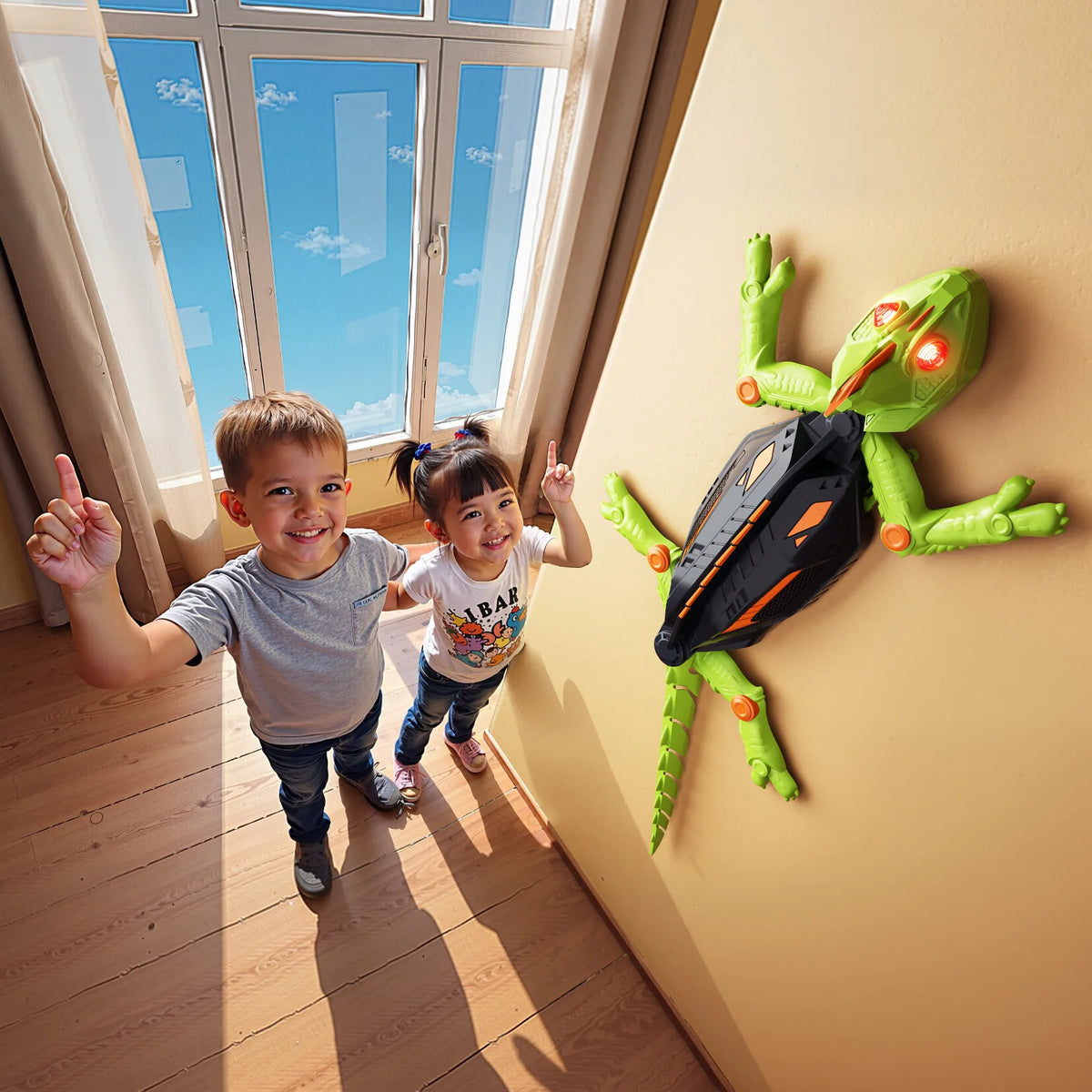 Brinquedo Robô Lagarto Elétrico Que Escala Paredes