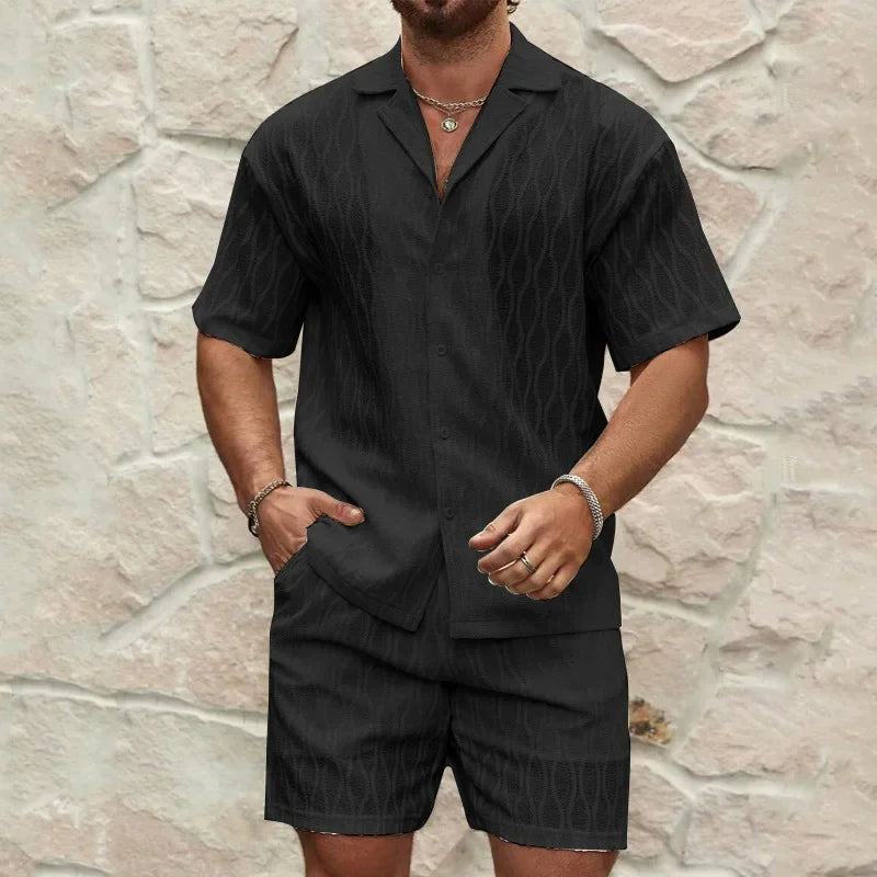 Conjunto de Verão Masculino de Linho