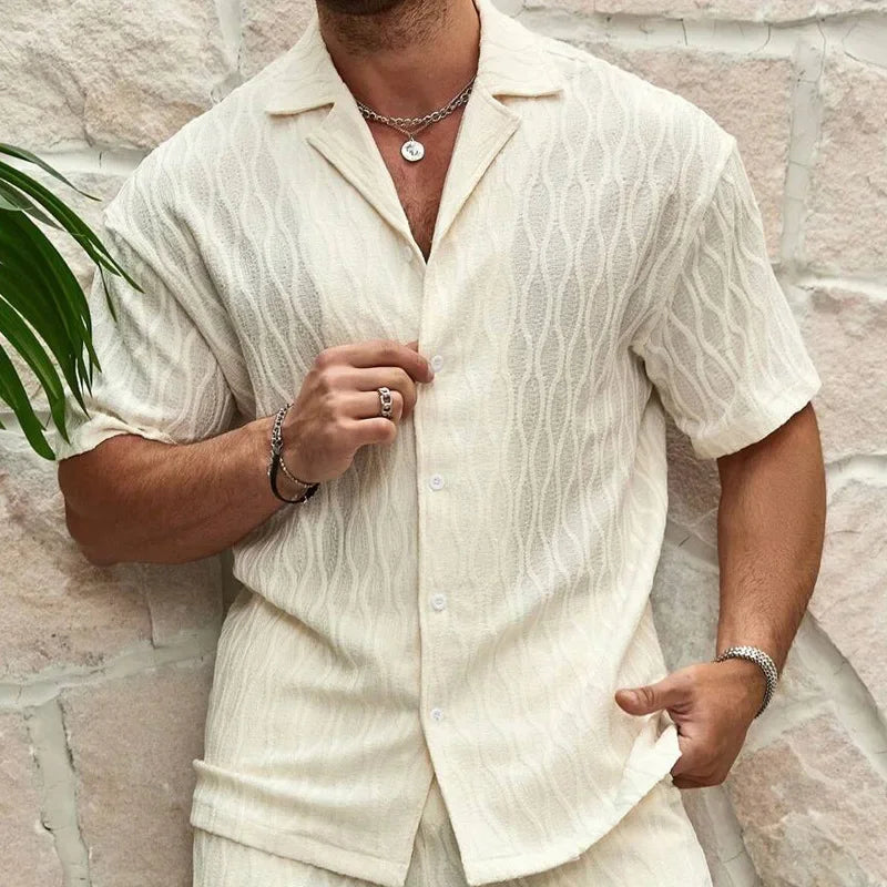 Conjunto de Verão Masculino de Linho