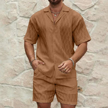 Conjunto de Verão Masculino de Linho
