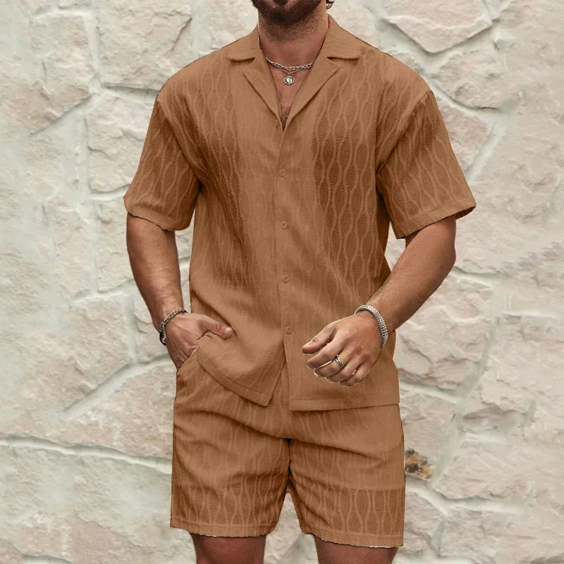 Conjunto de Verão Masculino de Linho