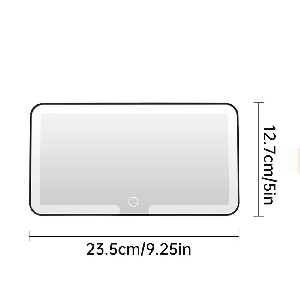 Espelho de Maquiagem Para Carro Com LED