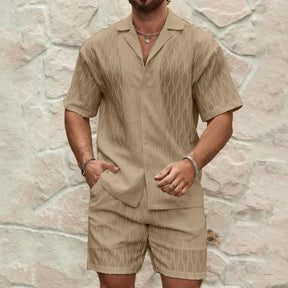 Conjunto de Verão Masculino de Linho