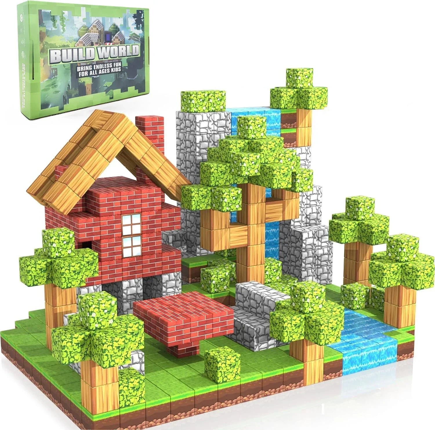 Blocos de Construção Magnética CraftUp - 100 Peças