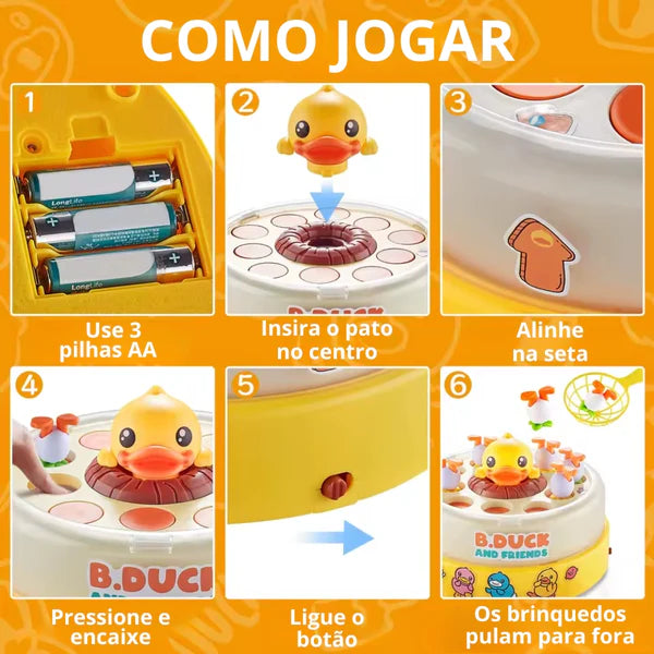 Brinquedo Pega Pato Interativo e Educacional