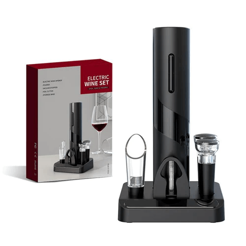 Kit Abridor de Vinho Elétrico Profissional com 5 BRINDES - Ride Up 