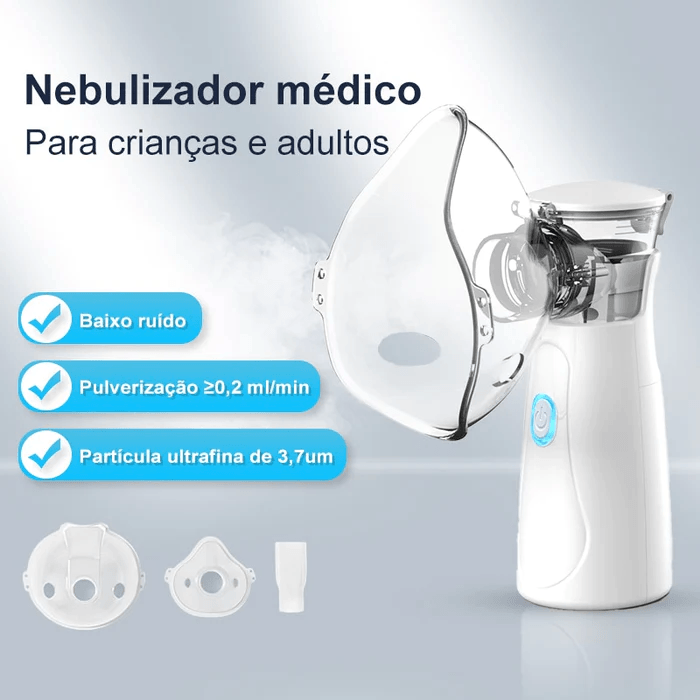 Inalador Nebulizador - Portátil e Ultra Silencioso + Brinde - Ride Up 