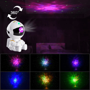 Luminária Astronauta Galaxy - Projetor de Céu Estrelado - Ride Up 
