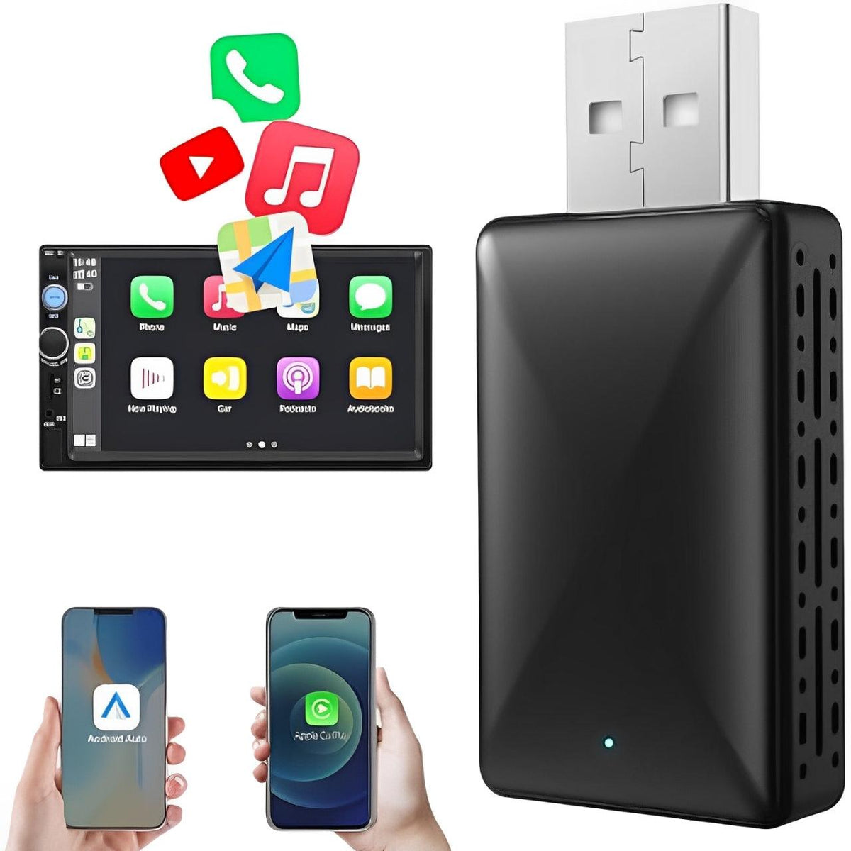Adaptador Carplay/Android Sem Fio 2 em 1 - DriveUp® - Ride Up 